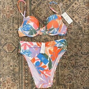 Cupshe Tropical Leaf Bikini Set